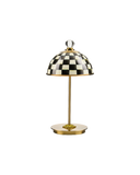 Courtly Check LED Rechargeable Dome Table Lamp