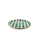 Emerald Check Round Tray