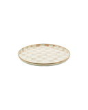Mocha Check Round Tray