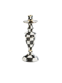 Courtly Check Medium Enamel Candlestick