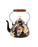 Wild Rose Brown 3 Quart Tea Kettle