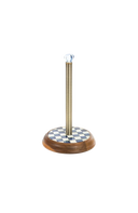 Royal Check Wood Paper Towel Holder