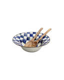 Royal Check Enamel Salad Serving Set