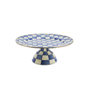 Royal Check Enamel Pedestal Platter - Large