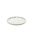 Sterling Check Round Tray