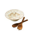 Mocha Check Salad Serving Set