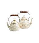 Mocha Check 3 Quart Tea Kettle