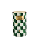 Emerald Check Utensil Holder