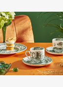 SPODE HERITAGE 4LU 90 ML GREEN KAHVE FINCAN VE TABAGI SETI (P)