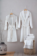 Ayliz Aile Bornoz Seti Organik Pamuk  M/L