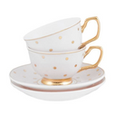 Crıstına Re Ivory Polka Gold 2 li Kahve Fincanı