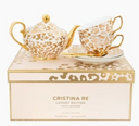 Crıstına Re Luxury Louis Leopard Two Cup Teaset - Limited Edition