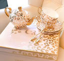 Crıstına Re Luxury Louis Leopard Two Cup Teaset - Limited Edition