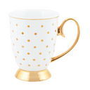 Crıstına Re Mug Ivory Polka Gold