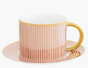 Crıstına Re Teacup & Saucer Pinstripe Blush
