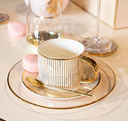 Crıstına Re Teacup & Saucer Pinstripe Ivory