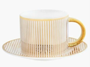 Crıstına Re Teacup & Saucer Pinstripe Ivory