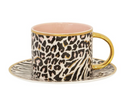 Crıstına Re Teacup & Saucer Safari Leopard