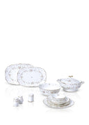 Wanelli Tiffany Flowers Bone China Porselen 60 Parça 12 Kişilik Yemek Takımı