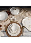 Wanelli Tiffany Flowers Bone China Porselen 60 Parça 12 Kişilik Yemek Takımı